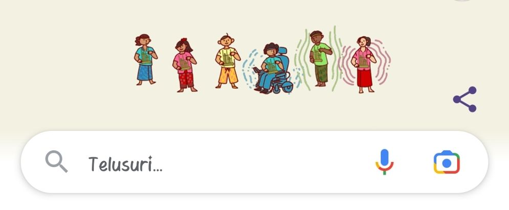 Google Doodle Bergetar, Rayakan Hari Angklung Dunia